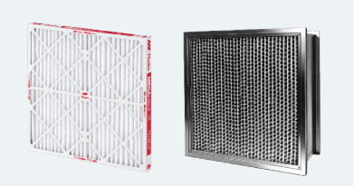 A pleated disposable HVAC air filter and a reusable electronic filter.